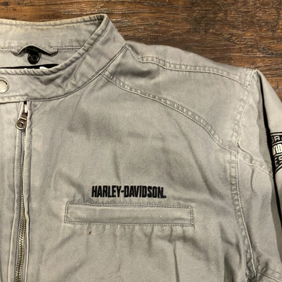 Harley-Davidson Motorcycle Army Green Jacket - Picture 2 of 8